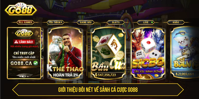 Giới thiệu đôi nét về sảnh cá cược Go88