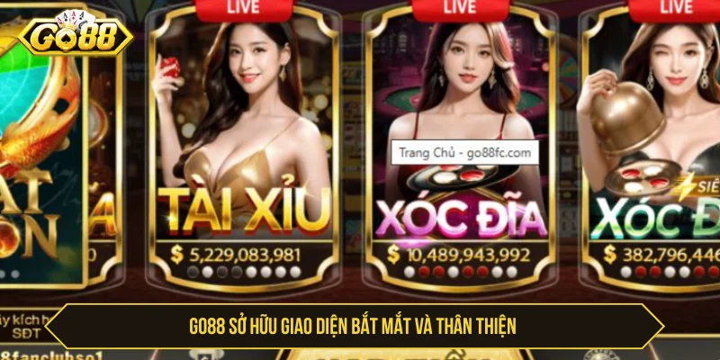 GO88 sở hữu giao diện bắt mắt và thân thiện 